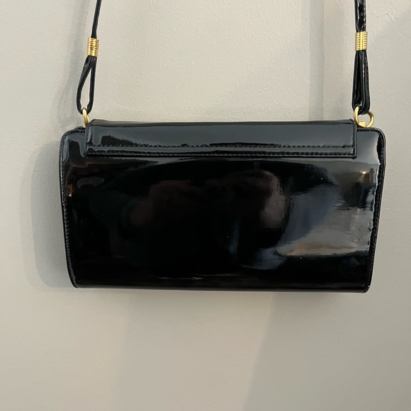 Vintage Ande Purse: Black Patent Leather Convertible Crossbody Bag - Picture 5 of 14